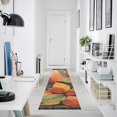 thumbnail image 4 of Yayeee Runner Rug for Bedroom 2'x6' Machine Washable Hallway Non Slip Mat, Colorful Leaves, 4 of 8