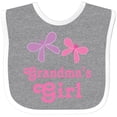 thumbnail image 3 of Inktastic Grandma's Girl Grandchild Butterfly Girls Baby Bib, 3 of 4
