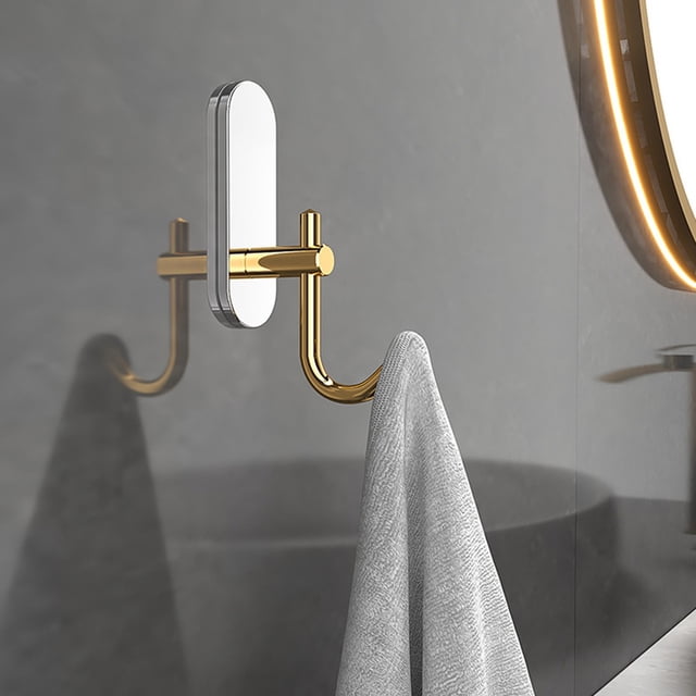 Gancho para colgar ropa Wind | Gancho de pared adhesivo de acero inoxidable 304 para cocina y baño | Organizador duradero de metal negro que ahorra espacio para llaves, toallas, abrigos | 3,1 x 1,97