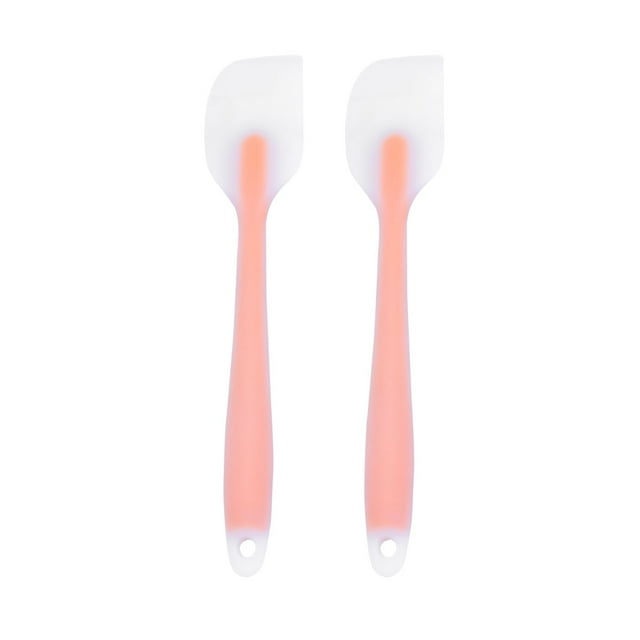 2pcs Silicone Cream Scraper Large Size Silicone Scraper Translucent Cream Scraper Cake Spatula Baking Tools for Home Restaurant(Orange)