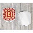 thumbnail image 4 of Letter Q Football Cardinal and Gold Compact Mirror, 4 of 4