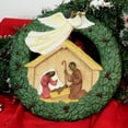 thumbnail image 3 of Black Art Nativity Wreath Plaque Polyresin Religious Mary Joseph Jesus 19003, 3 of 3