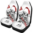 thumbnail image 2 of ZHANZZK Set of 2 Car Seat Covers Merry Christmas Puppies Pugs in Red Santa Cap Festive Universal Auto Front Seats Protector Fits for Car,SUV Sedan,Truck, 2 of 5