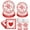 80PCS, variant on Valentine's Day Party Supplies Red Pink Lovely Heart Paper Plates Disposable Dinnerware Dessert Dinner Plate Set for Engagements Weddings Anniversary Birthday Party Decorations Serves 20PCS 7"