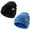 Black+Blue, variant on REDESS 2 Pack Warm Winter Knit Cuffed Beanie Hat for Men and Women,Black+Black