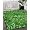 thumbnail image 2 of Ahgly Company Indoor Square Patterned Deep Emerald Green Area Rugs, 6' Square, 2 of 6
