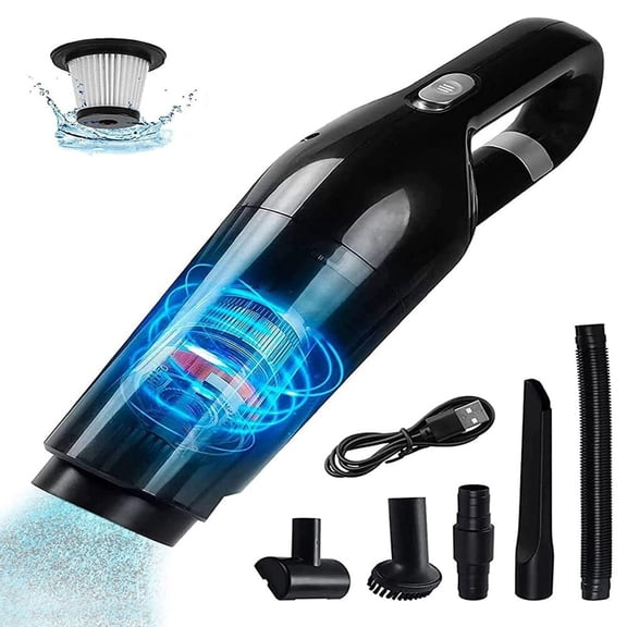 ZOUYUE Portable Car Vacuum Cleaner: High Power Cordless Handheld Vacuum - 120W - Best Car & Auto Accessories Kit for Detailing and Cleaning Car Interior Home Car Dual Purpose (Black)