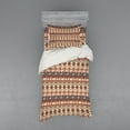 thumbnail image 2 of Ambesonne Colorful Bedding Set 4 Pcs, Ethnic Ornament Details, Queen, Brown Cinnamon Orange, 2 of 3