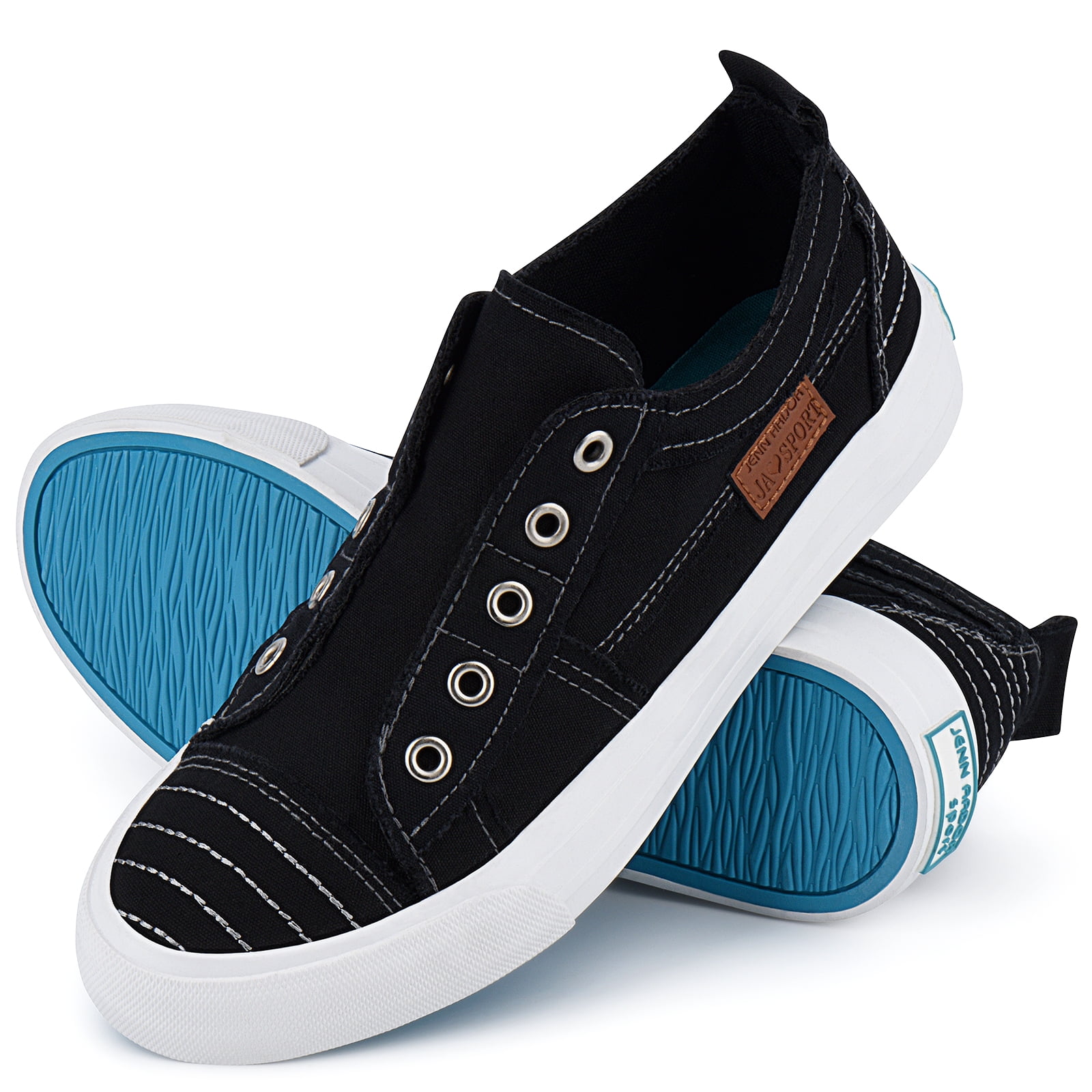 women's laceless canvas sneakers