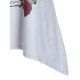 thumbnail image 4 of Más el tamaño de raglán de la manga de impresión de Rose del cráneo camiseta Rosegal Camisetas tallas grandes, 4 of 5