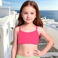thumbnail image 2 of REDARER Girls Solid Swim Top, Spaghetti Strap Bikini Top for Kids Summer Beach Pool,5-6 Years, 2 of 9