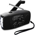 thumbnail image 1 of Vevaradio med solceller och ficklampa - Powerbank --Svart -WELLNGS, 1 of 2