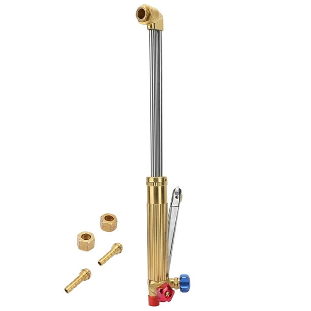 Soplete de corte de acero inoxidable con oxígeno y acetileno, mango de presión equilibrado, tubo de soplado de gas de 50 cm