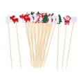 thumbnail image 1 of Selecciones de cócteles navideños, selecciones de aperitivos de madera de 4,7 pulgadas, selecciones de frutas elegantes, palitos de cóctel para adorno Mezclado 100 piezas, 1 of 8