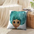 thumbnail image 4 of LALILO Throw Pillow Covers Watercolor Happy Beautiful African Cushion Cover 18" x 18", 2 Pack, 4 of 6