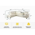 thumbnail image 4 of Star Home Living Corp Yolanda Faux Leather Sectional Sofa in Shiny White, 4 of 4