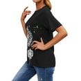 thumbnail image 5 of ZXSXSY Women Crew Neck Short Sleeve Dandelion Printed Top, 5 of 7