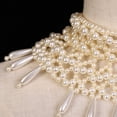 thumbnail image 4 of MANNYA Wedding Dress Necklace Hollow Out Waterdrop Pearl Beaded Pendant Choker Collar, 4 of 7