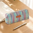 thumbnail image 2 of Composite Fabric Pencil Case, Style B, 7.68 x 3.54 in, With Single Zip Compartment And Woven Or Plaid Exterior, 2 of 6