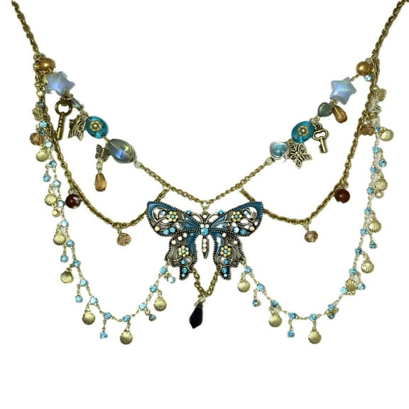 Stylish Alloy Rhinestones Belly Chain Butterfly Pendant Body Jewelry For Low Rise Jeans Dresses Evening Wear