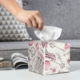 thumbnail image 6 of KLL Romantic Travel In Paris Print Tissue Box Cover,Leather Tissue Holder Square Facial Tissue Case Facial Paper Organizer Dispenser for Bathroom, Vanity Countertop, 6 of 7