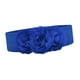 thumbnail image 5 of Cinturón ancho para mujeres cinturón elástico cinturón grande flor elegante cinturón cinch Azul real, 5 of 8