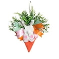 thumbnail image 2 of Easter Carrot Bunny Wreaths For Front Door 17.72inch Spring Farmhouse Carrot-shaped Welcome Sign With Bow Hanging Decor For Indoor Outdoor Wall Mantel Window Home Porch Yard Decorations, 2 of 7