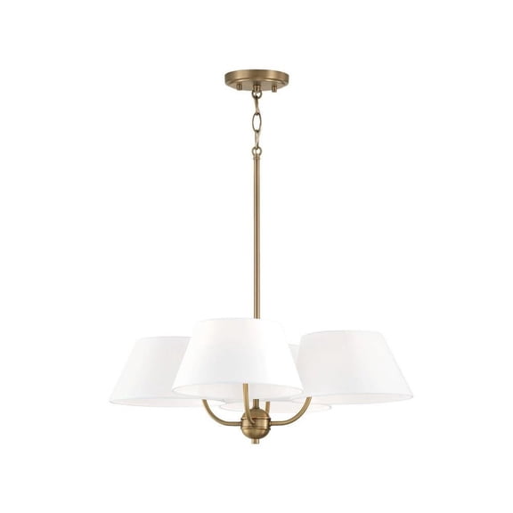 4 Light Chandelier in Minimalist Style-21 inches Tall and 25.5 inches Wide Bailey Street Home 309-Bel-5040545