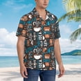 thumbnail image 6 of Picia Coffee Lover Print Gentle Cotton Regular Fit Short Sleeve Casual Hawaiian Shirt for Men-X-Large, 6 of 8