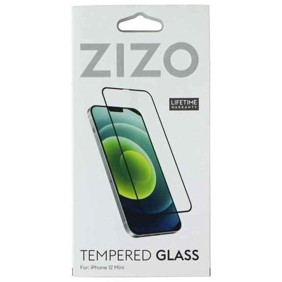 ZIZO TEMPERED GLASS Screen Protector for iPhone 12 Mini Full Glue Clear Screen Protector with Anti Scratch and 9H Hardness - Black