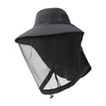 thumbnail image 2 of Sombrero de apicultor con malla y protección facial Negro jinwen, 2 of 8