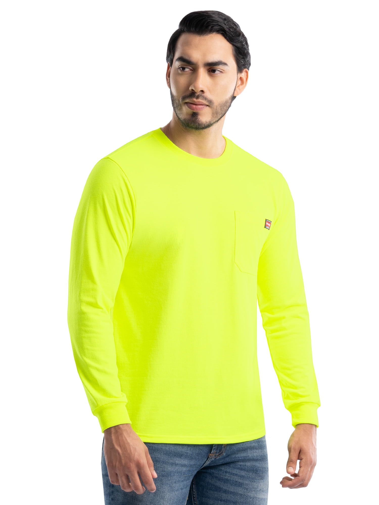 Wrangler Workwear Men's Long Sleeve Heavyweight Pocket T-Shirt, Size S-3XL (Men's and Big Men's)