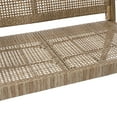 thumbnail image 2 of Elmcrest Outdoor Wicker and Acacia Wood Loveseat, Light Multibrown and Light Brown, 2 of 9