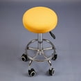 thumbnail image 4 of Round Bar Stool Seat Covers Washable Stool Cushion Slipcover Elastic Bar Chair Covers for 11-14 Inch Wooden Metal Round Chair Yellow (Only Cover), 4 of 4