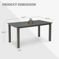 thumbnail image 4 of [Only 1 Table,Chairs Not Included] Dycanpo 6-Person Outdoor Dining Table, Weather-Resistant Rectangle Patio Table, 60x32x30in, Gray, 4 of 9