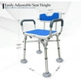 Shower Chair with Arms with Unique Heavy Duty Crossbar Supports Bath