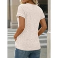 thumbnail image 2 of UZMOG Summer Tops for Women, Short Sleeve Shirts Casual Blouses Dressy Work Tunic Tops Fashion Clothes, 2 of 7