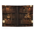thumbnail image 5 of COMIO Old Bookshelf Candle Print Fabric Tapestry Decorative Wall Art Tablecloth Bedspread Picnic Blanket Beach Throw Blanket Multifunctional for Bedroom Hall Dormitory Living Room Hanging, 5 of 7