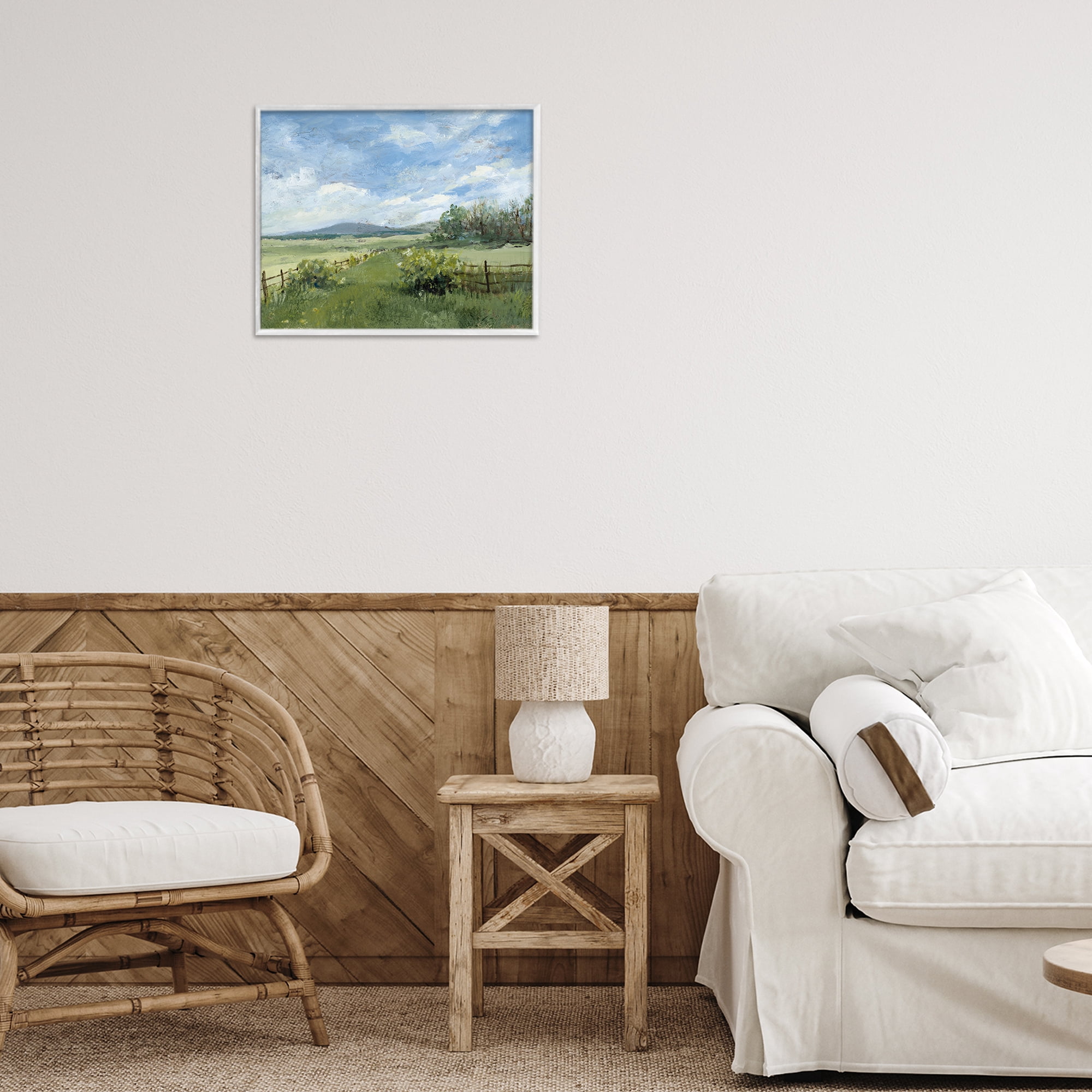 Stupell Industries Thank You Nature Landscape White Framed Giclee Art, design by Lanie Loreth