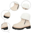 thumbnail image 6 of YLYL Women's Suede Winter Snow Boots Side Zipper Warm Fur Lined Chunky Heel Anti-Slip Outdoor Ankle Boots, 6 of 9