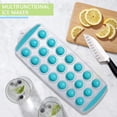 thumbnail image 5 of Cosmug Versatile 21-Cavity Round Silicone Ice Cube Tray with Lid, Stackable Easy-Release Ice Mold for Freezer, for Cocktails, Juice, and Party Ice Needs, 11.7" x 4.6" x 0.9", 5 of 5