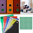 thumbnail image 4 of Pack of 100 Consecutive Number Stickers Long-term Use Classification Inventory Storage Handmade Organizing Supplies Decals black on green type 4, 4 of 5