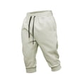 thumbnail image 4 of Men's Casual Pants Men’s Casual Pants Male Spring And Summer Pocket Sports Shorts Bifurcated Capri Pants end# start# s#Men’s Casual Pants Beige L, 4 of 4