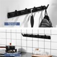 thumbnail image 4 of Colgador De Pared De Aluminio Para Aviones, Multifuncional, Elegante, Con 5 Ganchos, Estante Colgante De Almacenamiento Para Abrigo, Sombrero, Toalla, Dormitorio, Baño, Cocina, Porche (Negro) Guardurnaity HA017387-00, 4 of 7