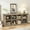 Grey, variant on 8 Cube Storage Organizer Bookshelf, 3 Tier Farmhouse Horizontal Bookcase, 62 Inch Wood Storage Bookcase for Entryway, Long Low Bookshelves for Living Room