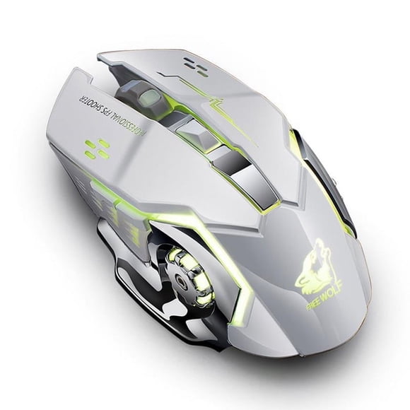 EIGTHTAIL Rechargeable Wireless Silent LED Backlit Gaming Mouse USB Optical Mouse for PC