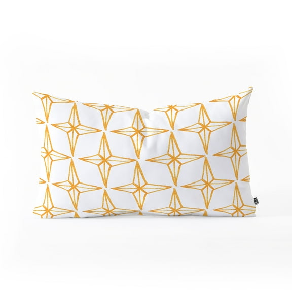 Society6 Gabriela Fuente Star Night Oblong Decorative Throw Pillow, Christmas, Holidays, White, 23" x 14"