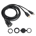 thumbnail image 4 of Kit de cables de montaje empotrado USB 2,0 HD interfaz Multimedia macho a HD interfaz Multimedia hembra Cable de extensión AUX, 4 of 8