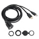 thumbnail image 2 of Kit de cable de montaje empotrado Cable de extensión AUX USB 2.0 de interfaz multimedia HD macho a interfaz multimedia HD hembra, 2 of 12