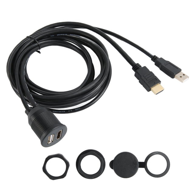 Cable de montaje empotrado USB, kit de cable de montaje empotrado Cable de montaje en tablero USB Cable de montaje empotrado de EE. UU. Máxima confiabilidad